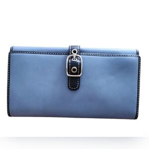 Vintage Blue Leather Coach Wallet